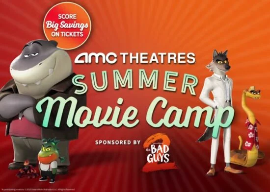 Kids enjoying AMC Summer Movie Camp tickets at AMC Theatres