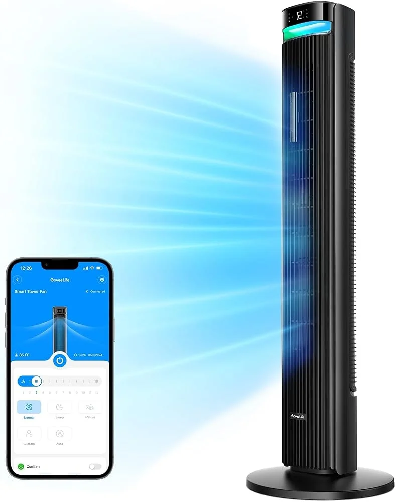 GoveeLife 42" Tower Fan black on Amazon product page