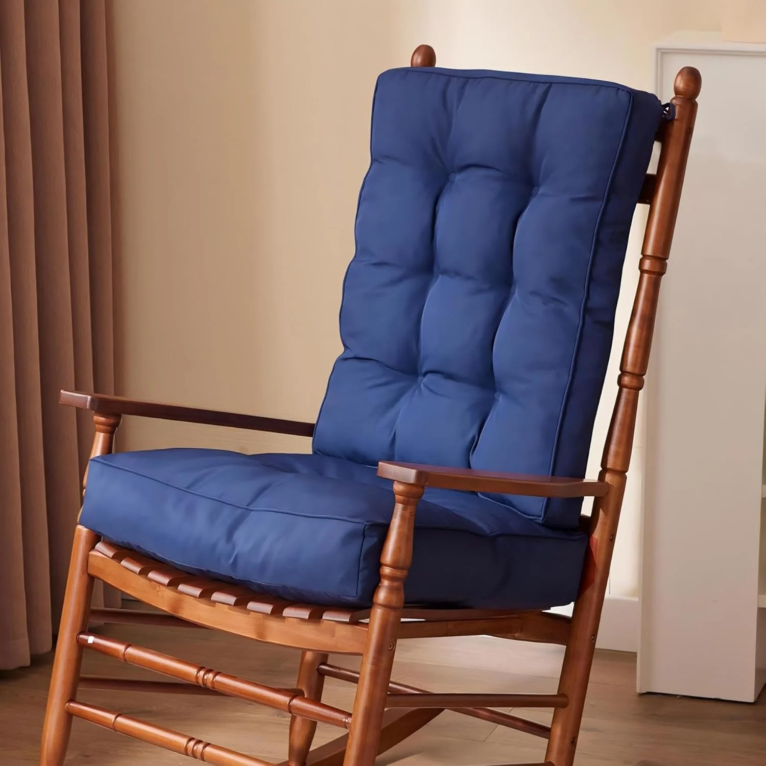 IPYNBAP Rocking Chair Cushion navy blue waterproof patio pad on Amazon