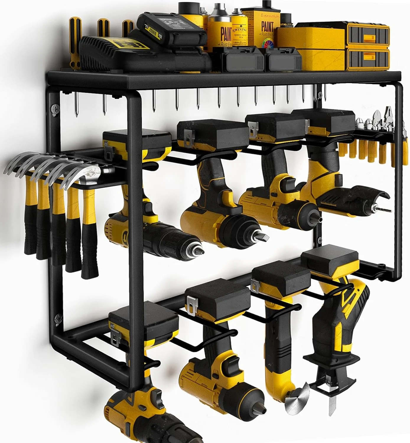 Spampur 3-Layer Heavy Duty Metal Tool Organizer wall mount on Amazon