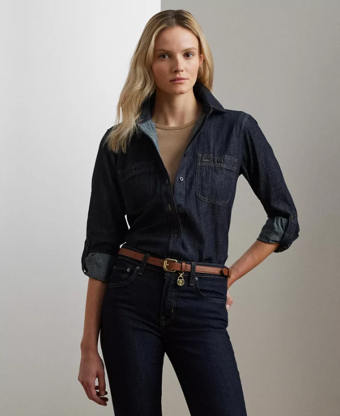 Lauren Ralph Lauren Denim Shirt Deal: Save 50% at Macy’s
