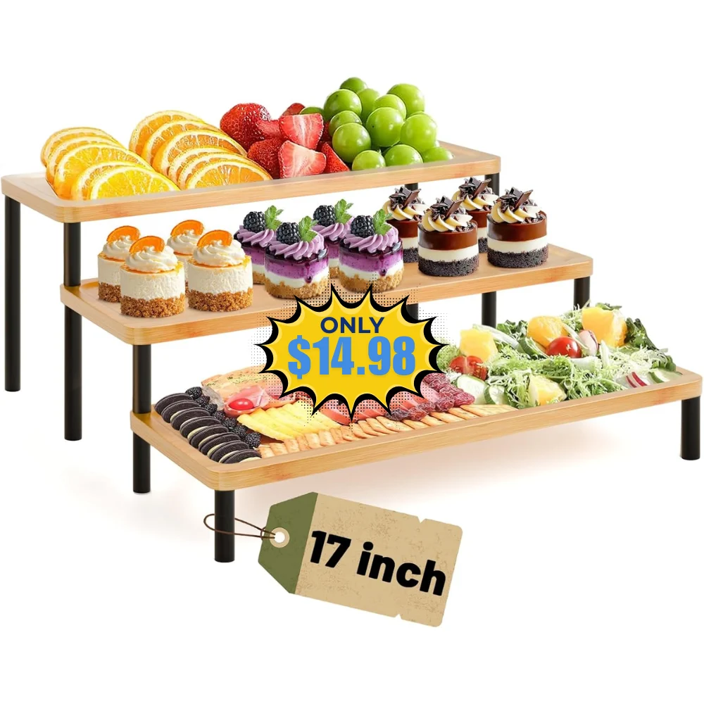 3 Tier Serving Tray Set 17″ Deal: Save on Amazon