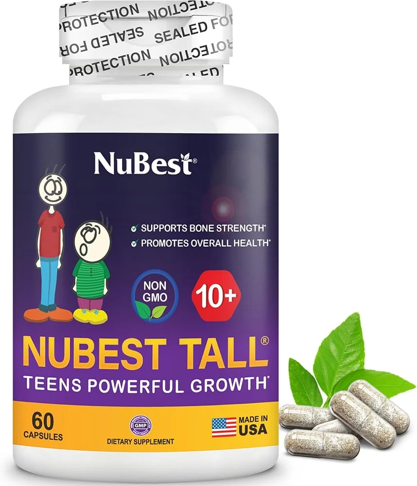 NuBest Tall 10+ Premium Bone Strength Formula bottle on Amazon