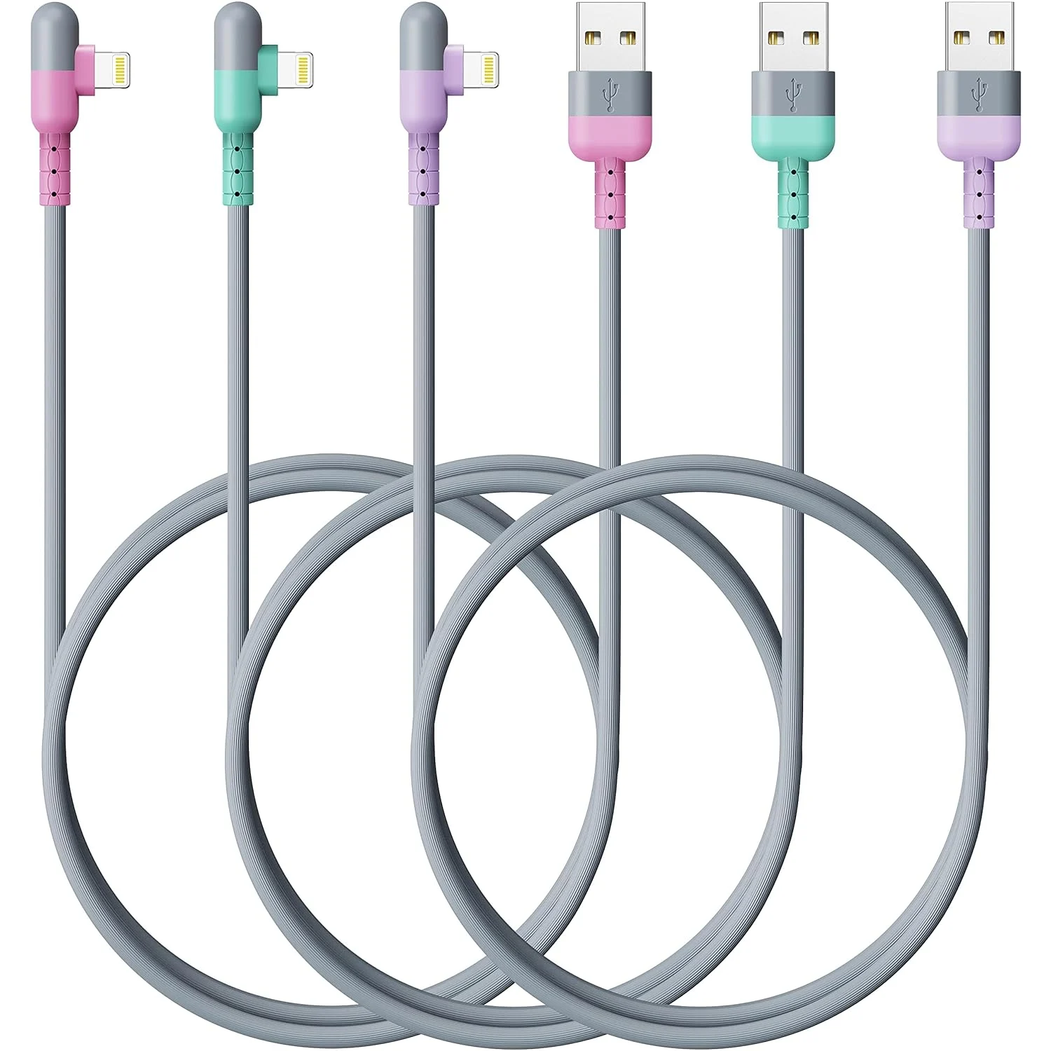 3 Pack 6ft Right Lightning Cable Deal at Amazon