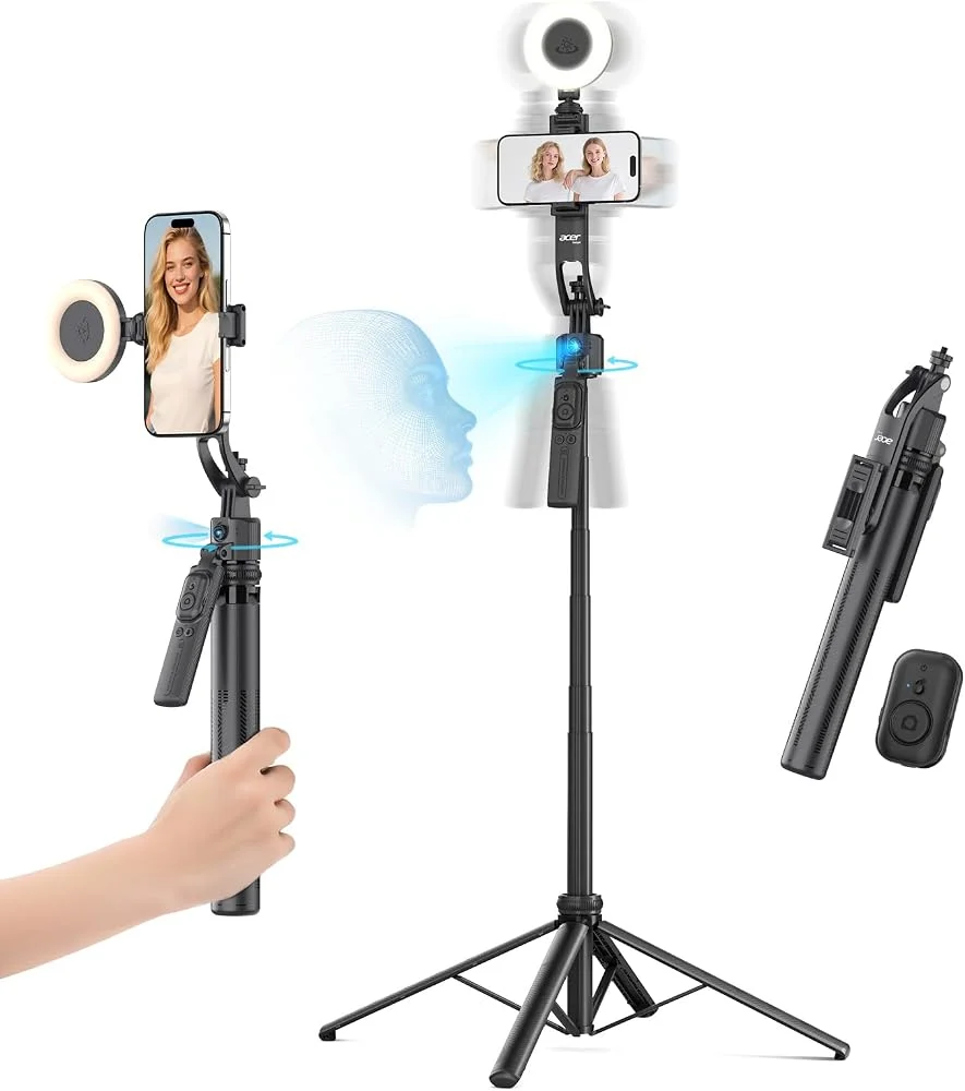 Acer Gadget Auto Face Tracking Tripod with light and remote on Amazon