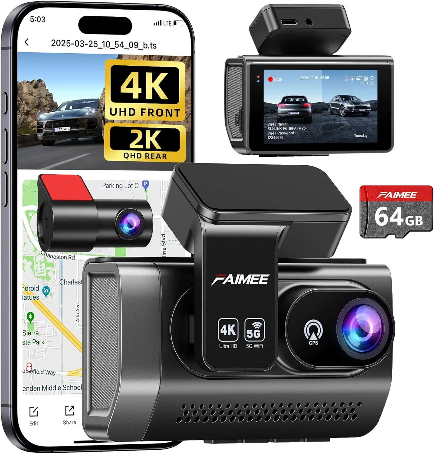 Dash Cam Front & Rear Only $74.09 (Reg. $129.99) at Amazon
