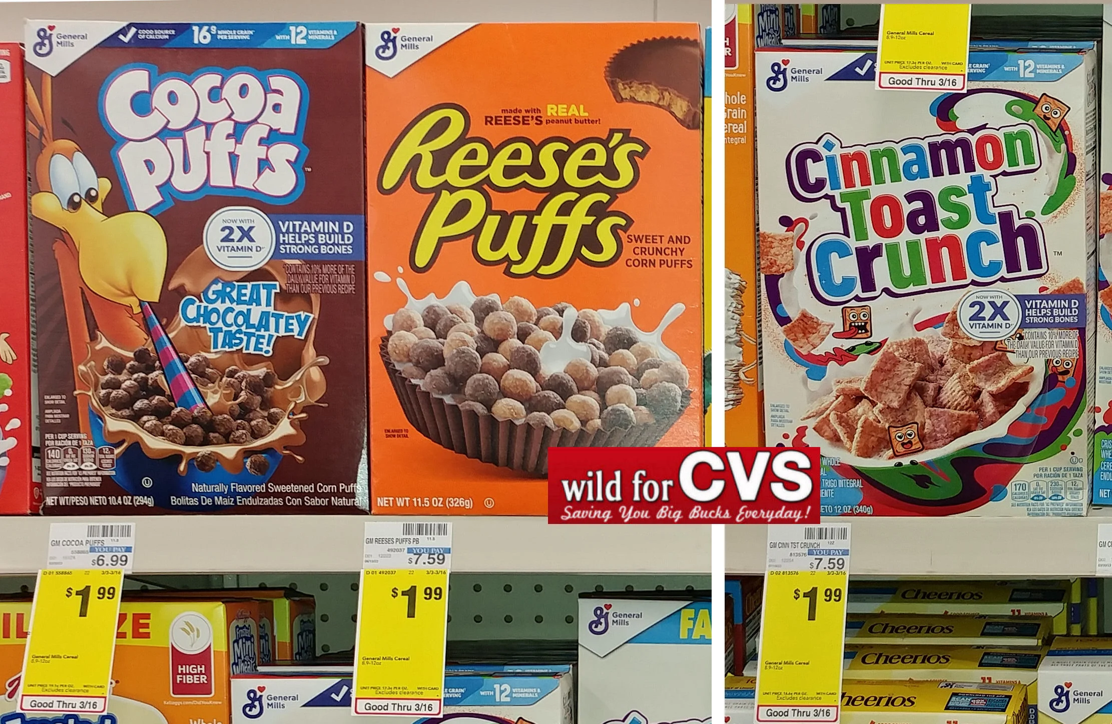 General Mills Cereal Only $1.49 (Reg. $3.99) at CVS