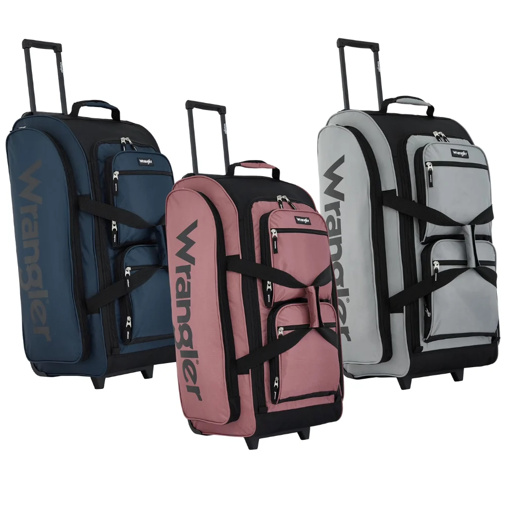 Wrangler 30-inch Large Checked Rolling Duffel Bag Deal: Save $55.90 at Walmart