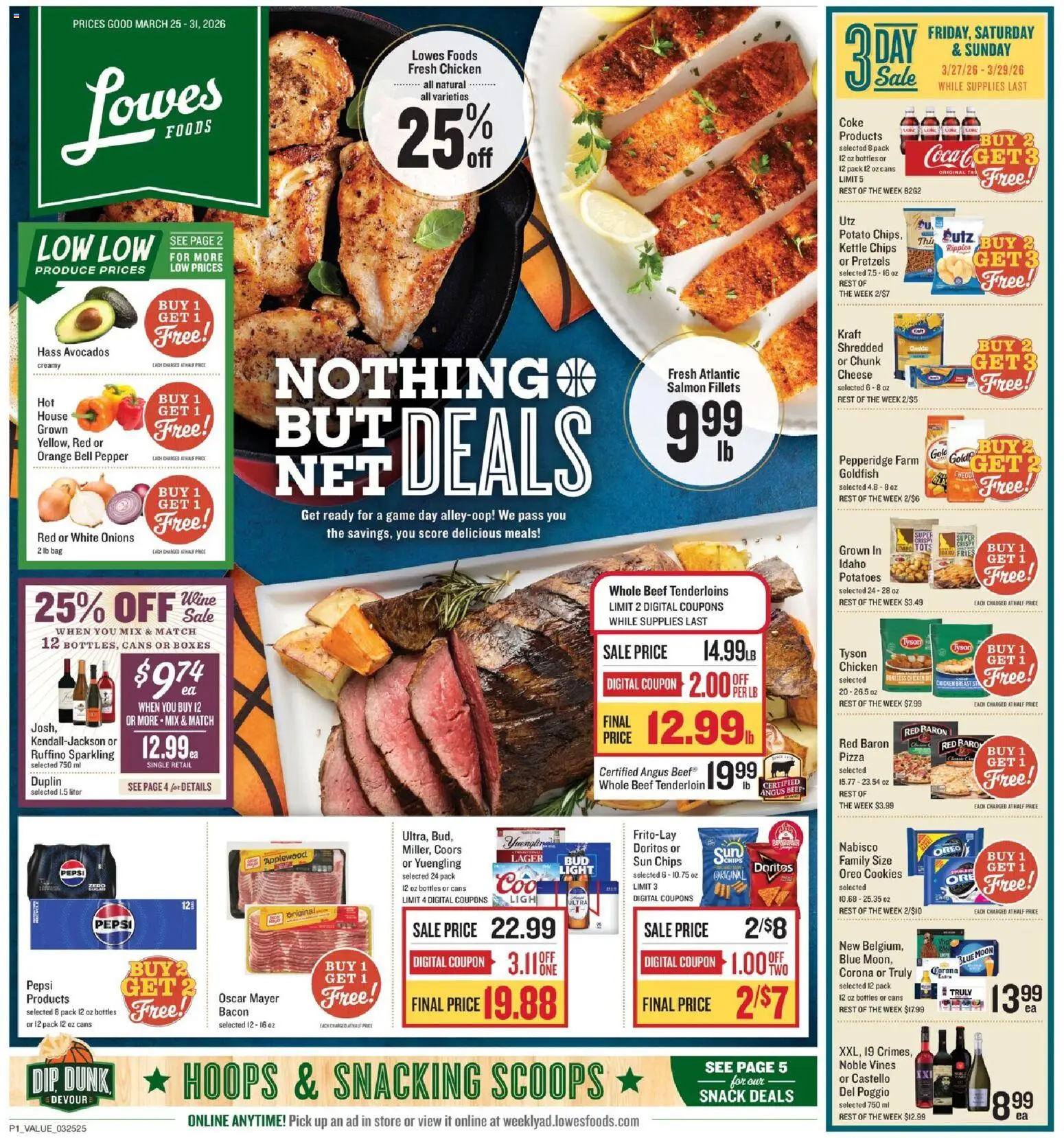 Lowes Foods Unadvertised Deals Up to 30% Off July 1-7 at Lowes Foods