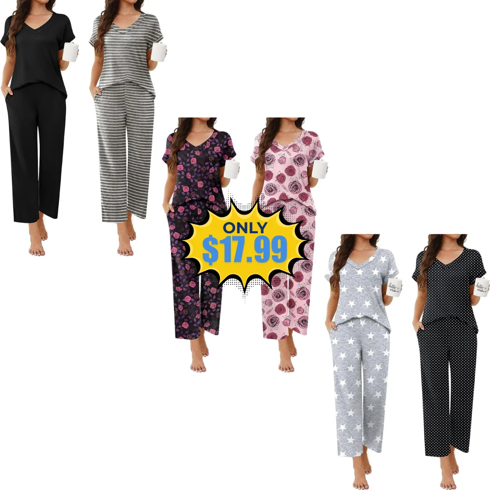 Ekouaer Womens 2 Pack Pajamas Deal: Save 17% on Amazon
