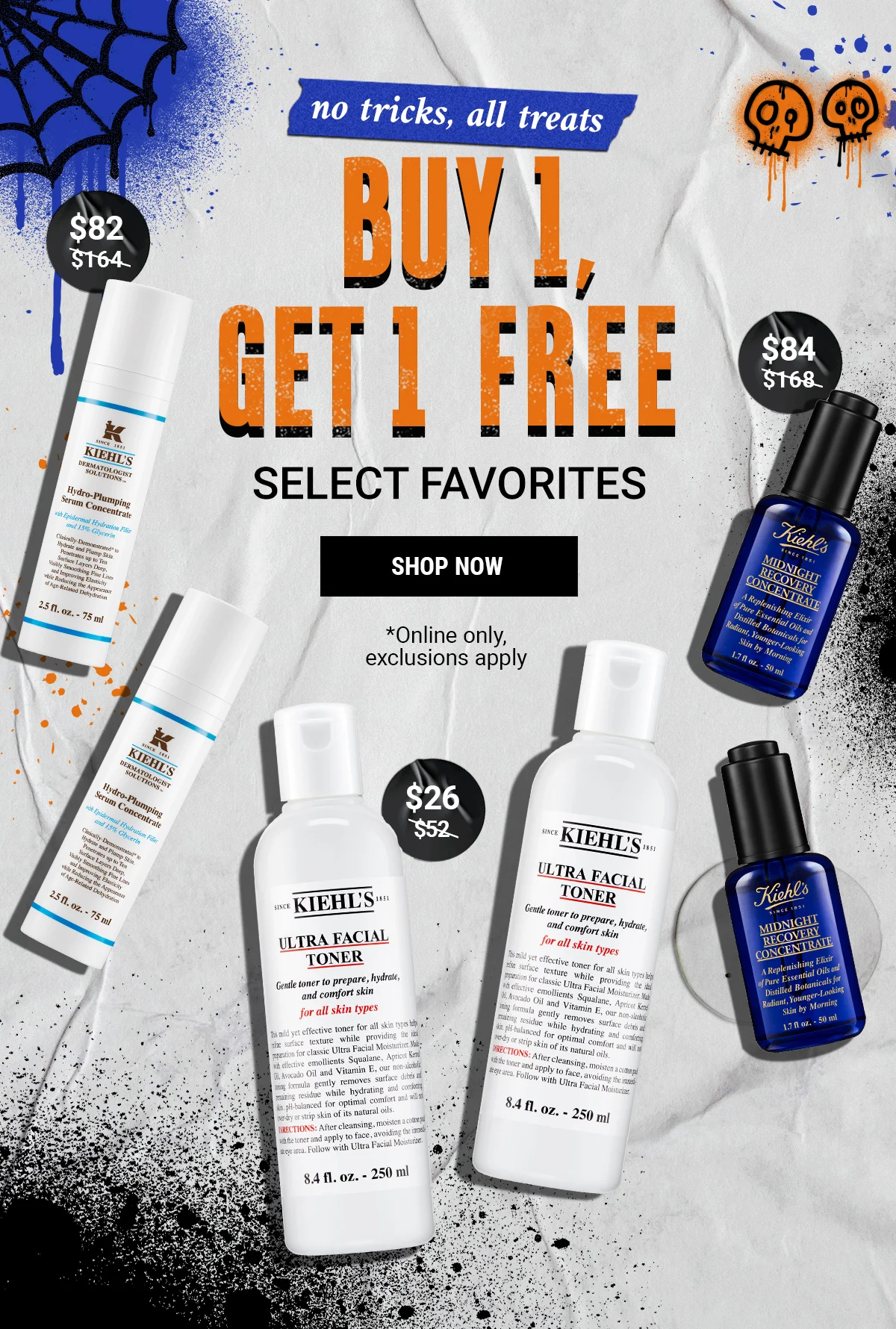 Kiehl’s BOGO Bestsellers Up to 50% Off at the store