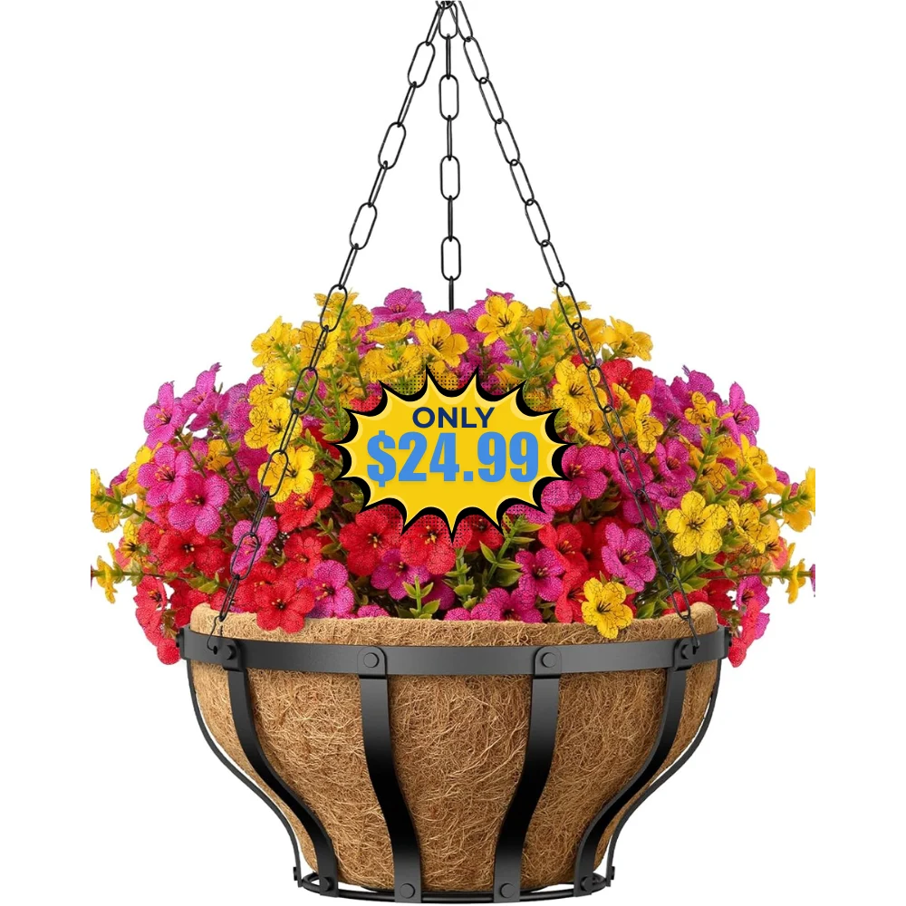 Artificial Hanging Flowers 12 Bundles Deal at Amazon