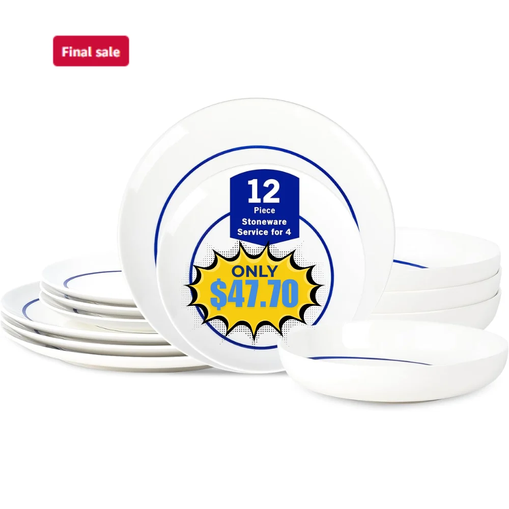 Luna 12-Piece Dinnerware Set Deal: Save 52% at Amazon