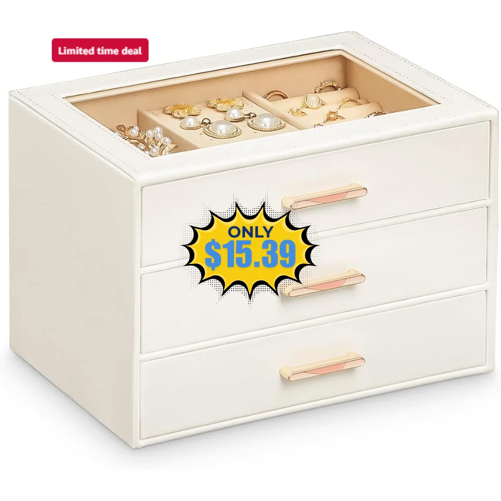 Homde Jewelry Box with Compartments Deal: Save 30% at Amazon