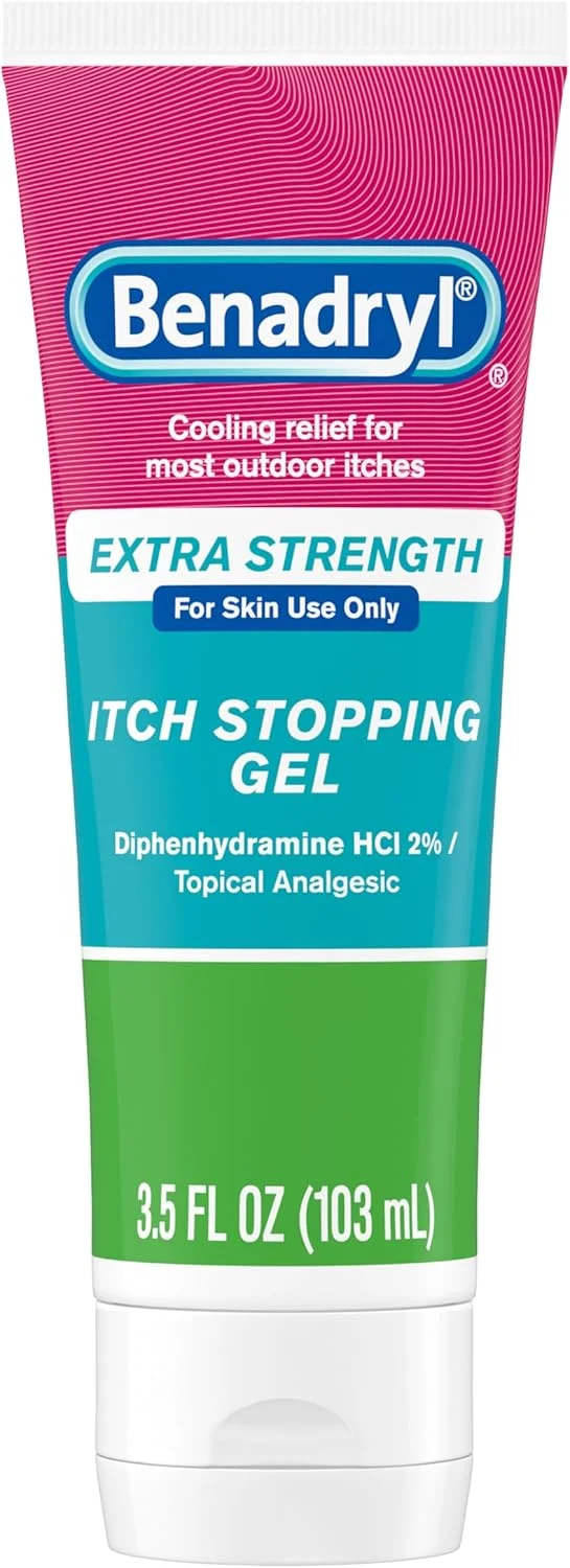 Benadryl Extra Strength Anti-Itch Relief Gel tube on Amazon website
