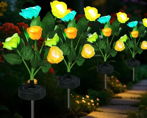 4 Pack Outdoor Solar Garden Lights Deal at Amazon