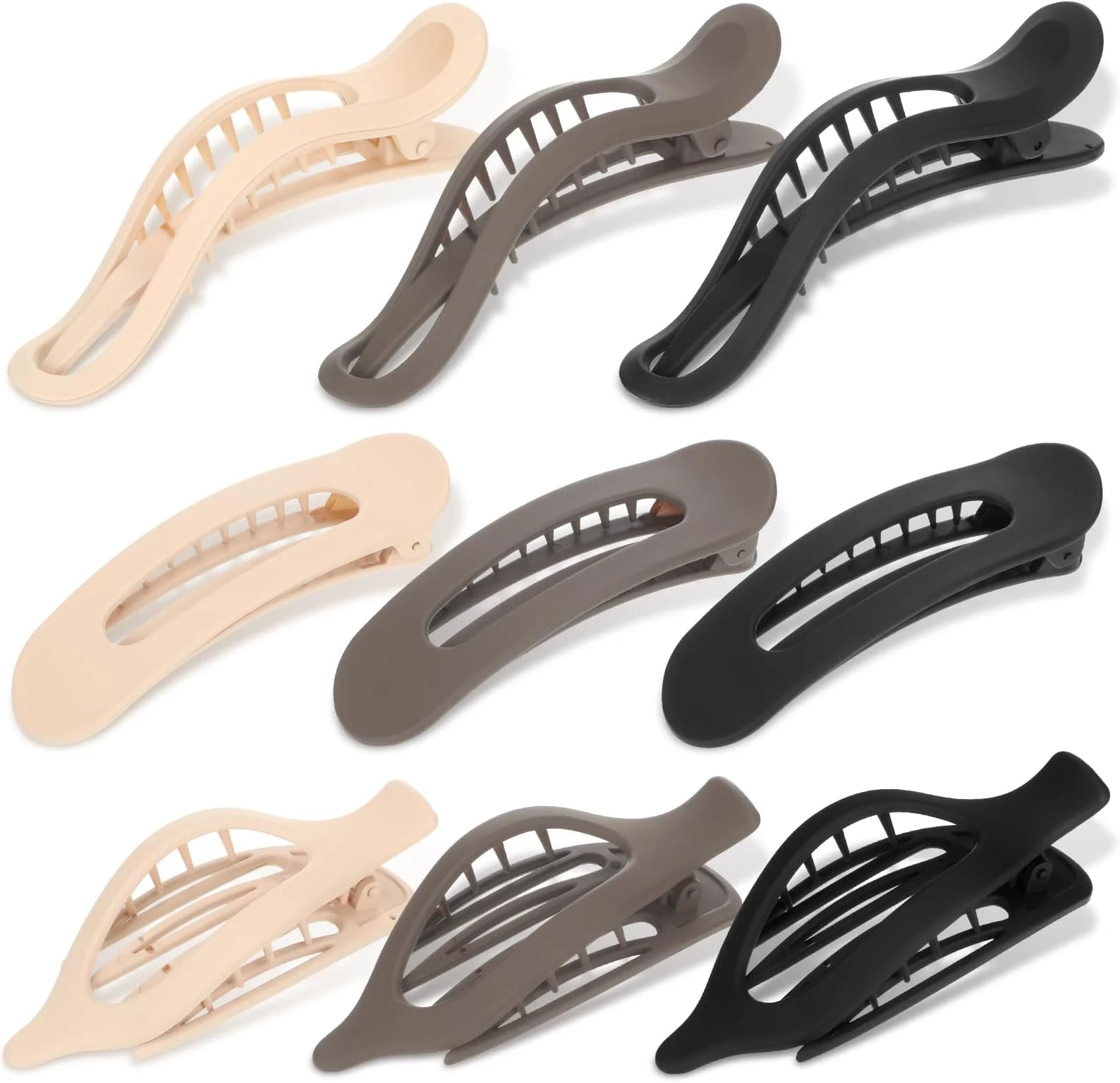 9 pack flat hair clips for women on Amazon, priced $4.99