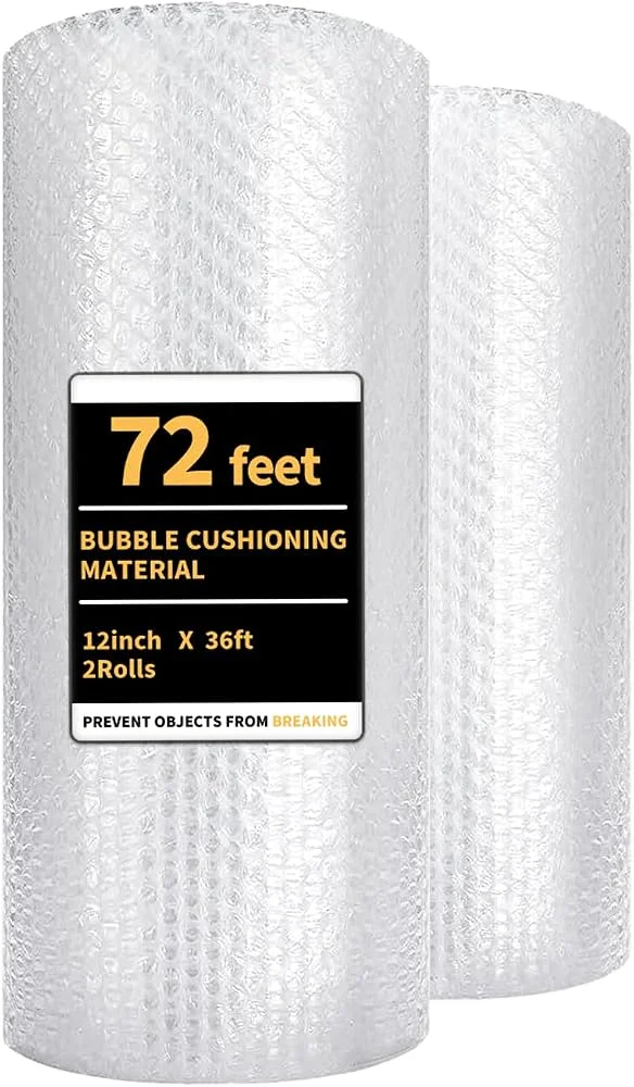 Bubble Cushioning Wrap 2-Pack bubble wrap for packing, moving boxes, shipping – Amazon