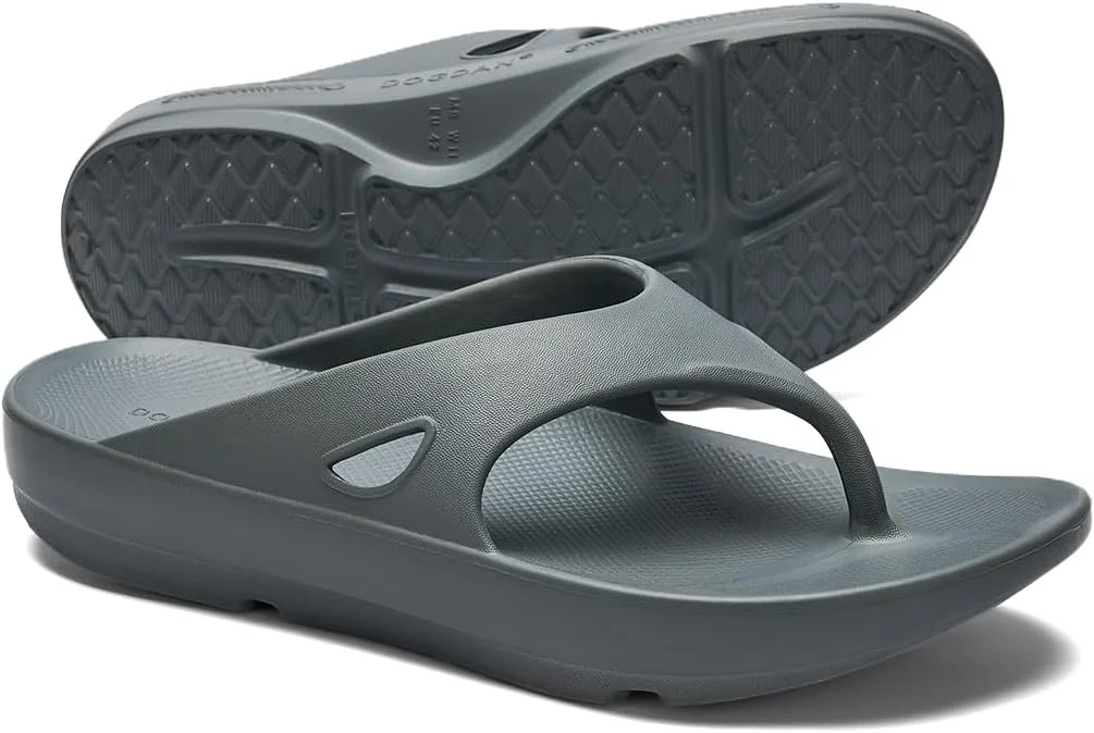 DOGDAN Women's Flip Flops grey cushion sandals on Amazon