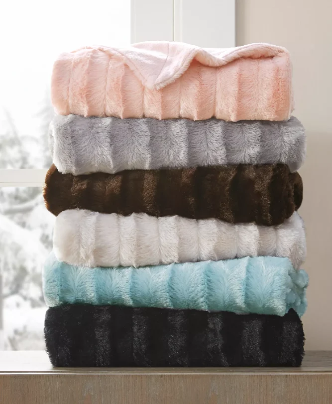 Madison Park Duke Ribbed Faux-Fur Throw Deal at Macy’s: Save 53%