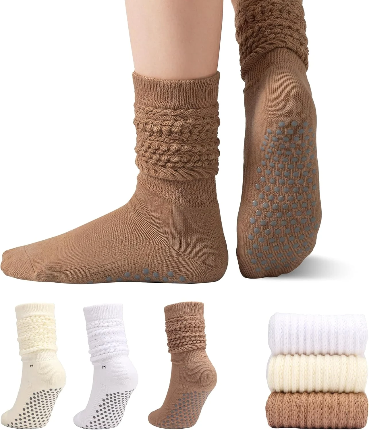 RTZAT Non‑Slip Pilates Grip Socks Just $10.99 at Amazon