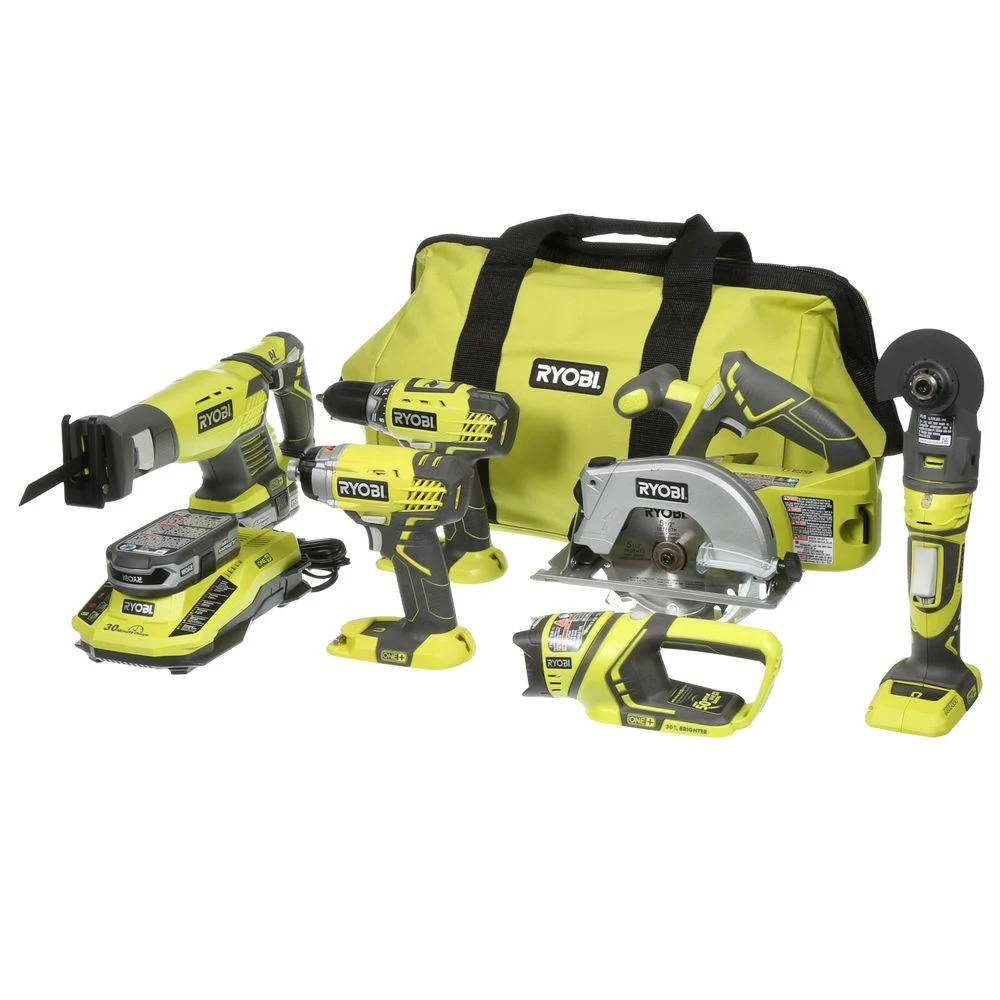 RYOBI FRAMEWORK Customizable Workbench Kit displayed in Home Depot aisle