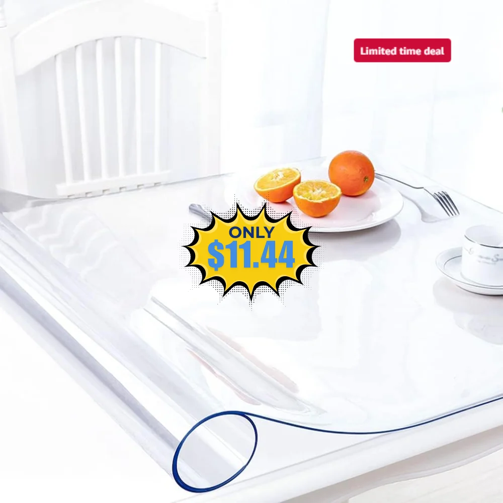 16×48 Inch Clear PVC Table Protector Deal: Save 50% at Amazon