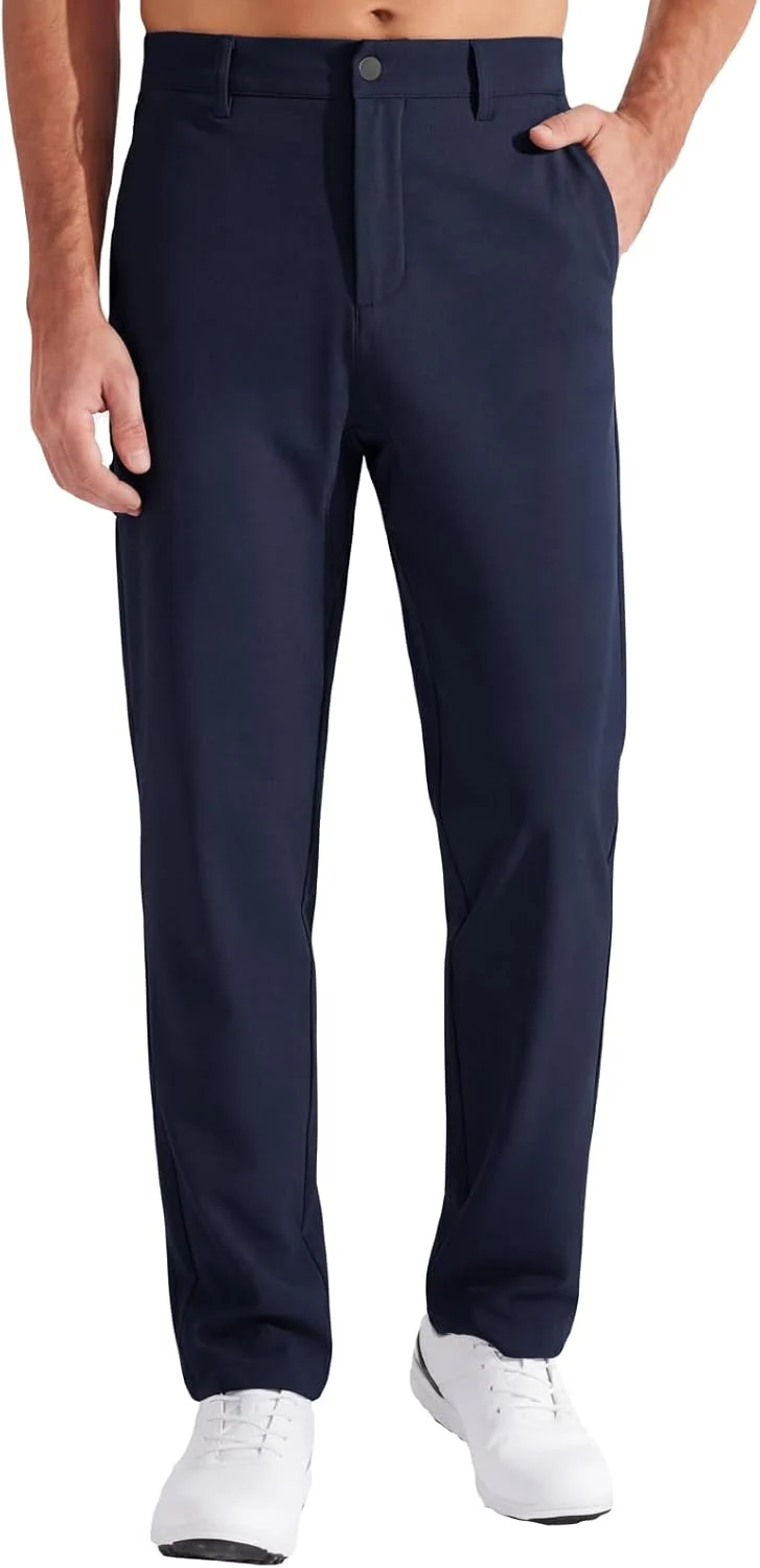 INCERUN Men's Golf Pants quick dry stretch work trousers Navy Blue on Amazon