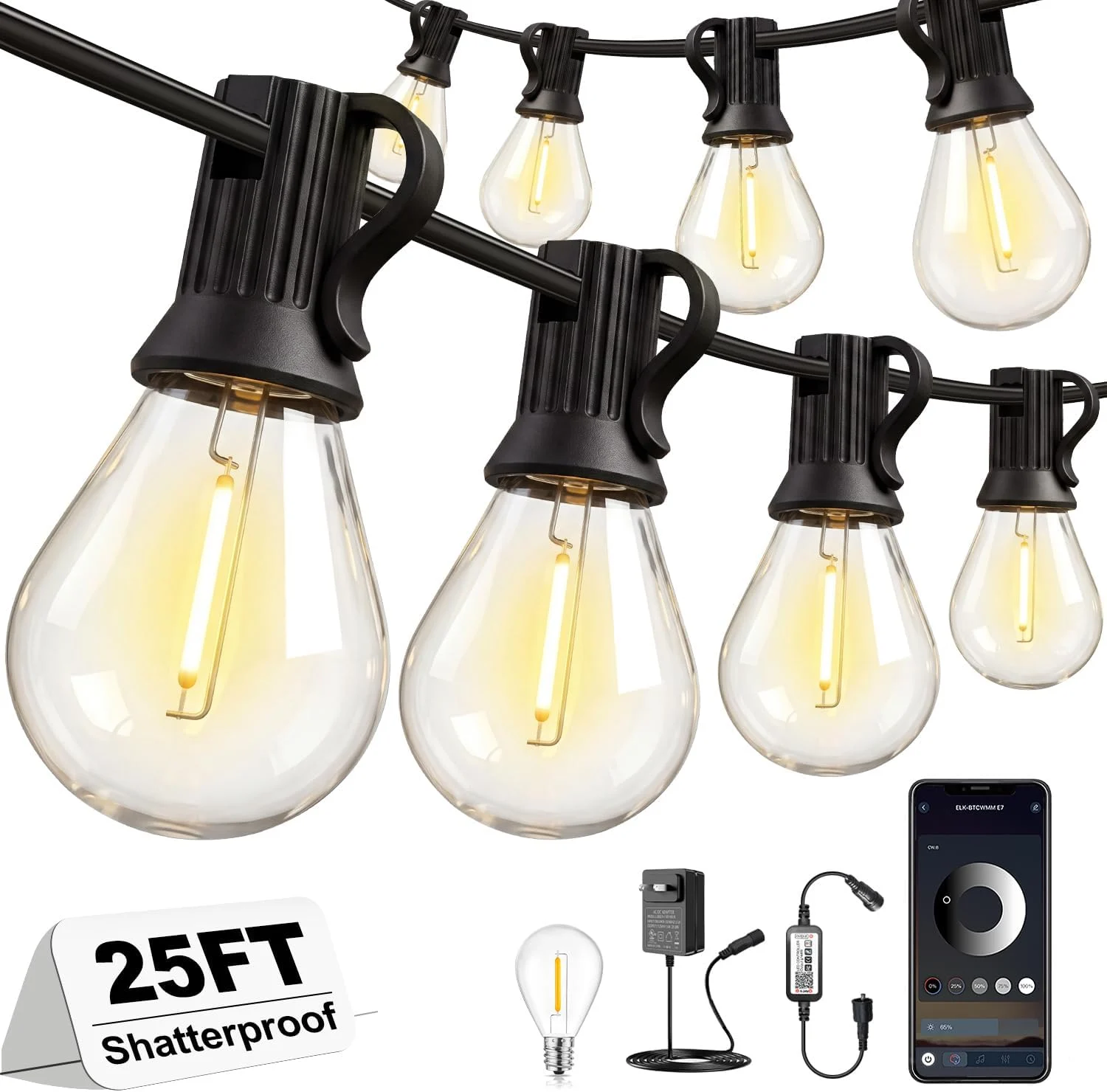 Wiopss Outdoor String Lights Dimmable Only $15.99 at Amazon