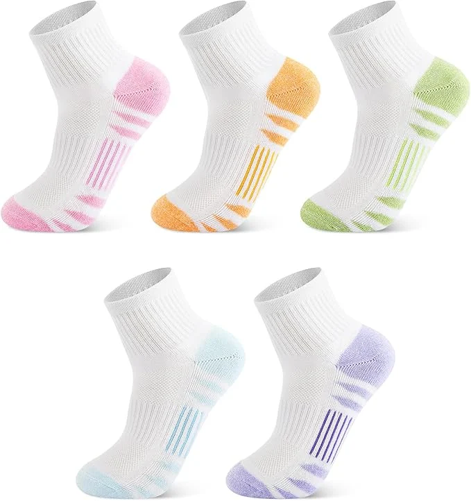 Amazon Athletic Moisture Wicking Women’s Quarter Socks 5 Pairs Deal