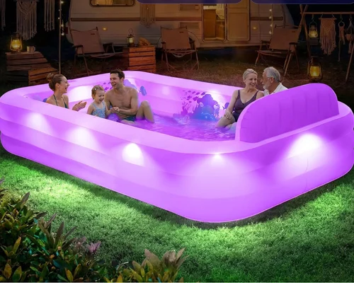 Large Inflatable Pool with Lights Deal at Amazon