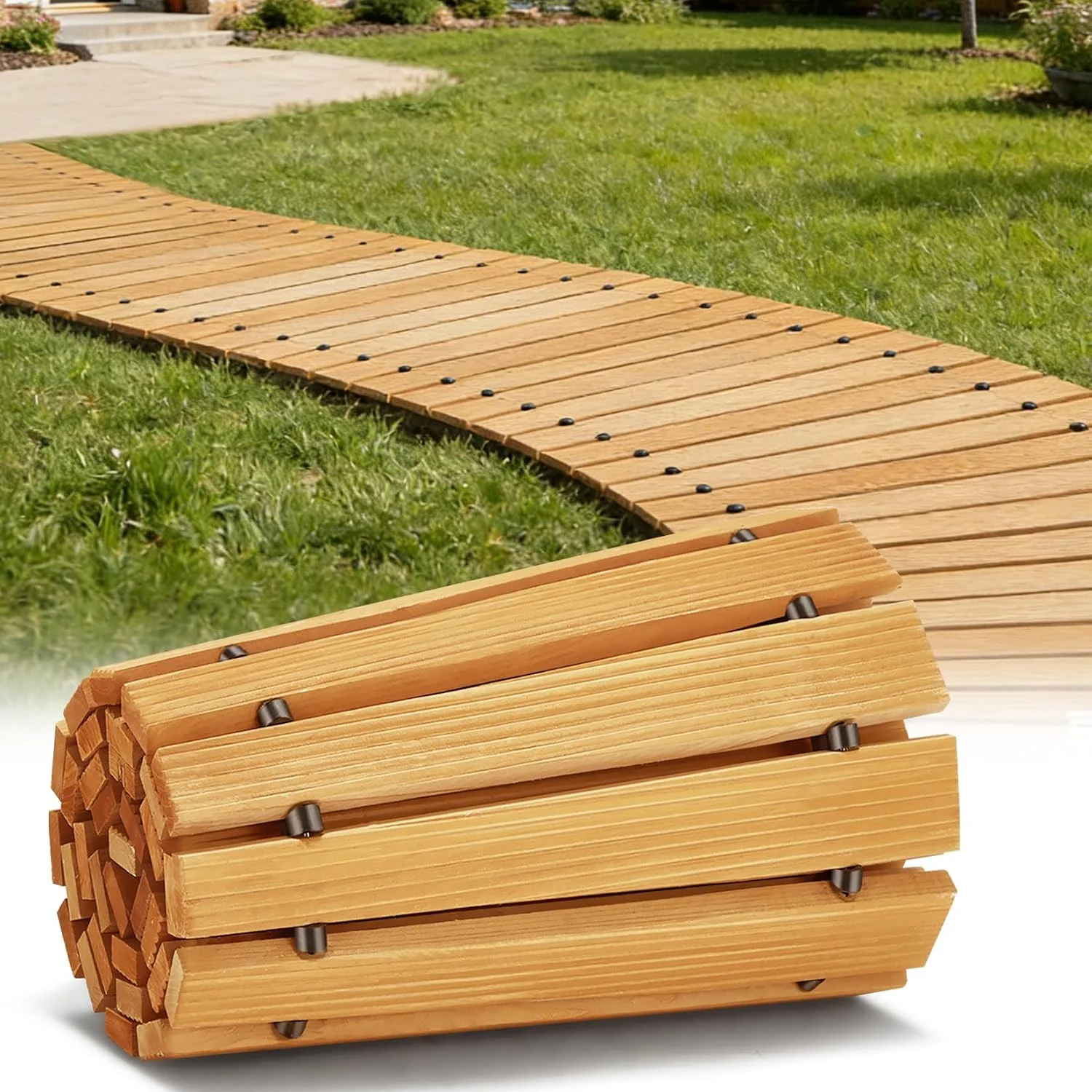 Buymoth 6FT Wooden Garden Pathway Only $89.99 at Amazon