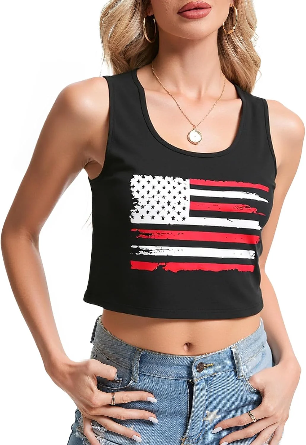LEACOOLKEY Women’s Flag Crop Tank Just $6.99 Shipped on Amazon