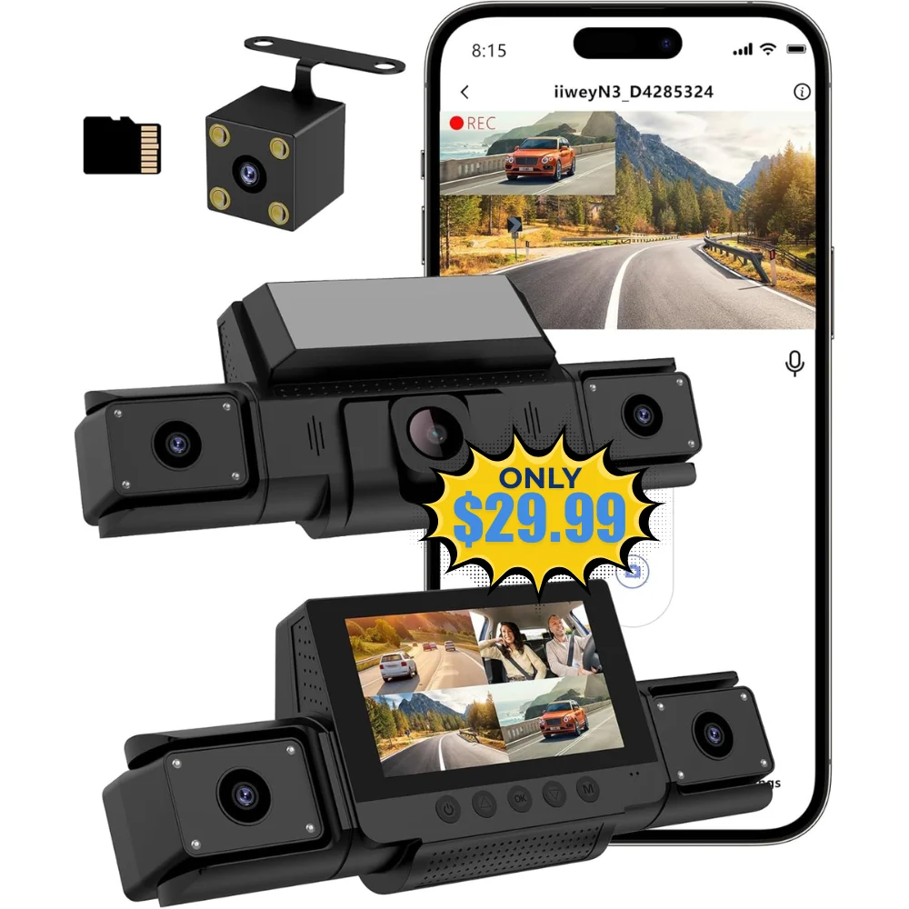 4 Channel 360 Dash Cam Front and Rear Deal: Save at Amazon