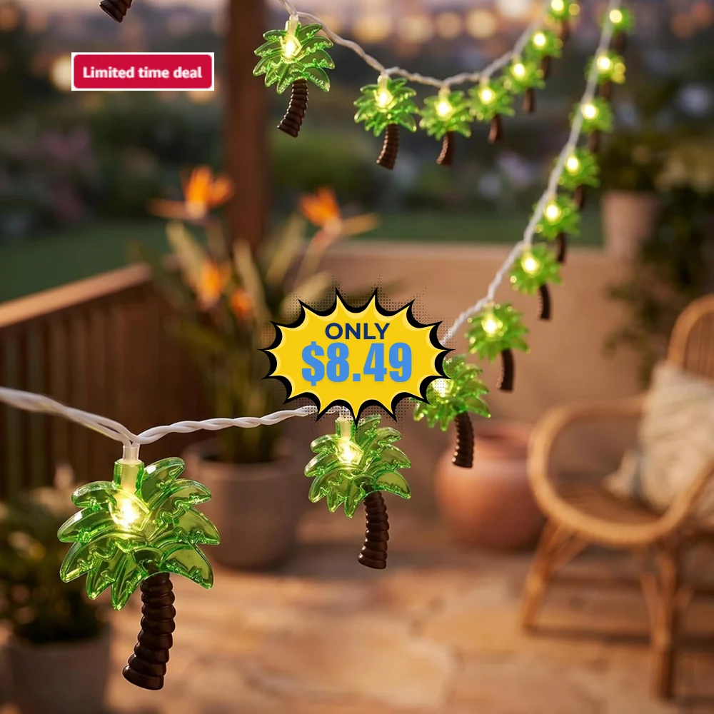 8.5Ft Palm Tree Lights Deal: Save 50% at Amazon