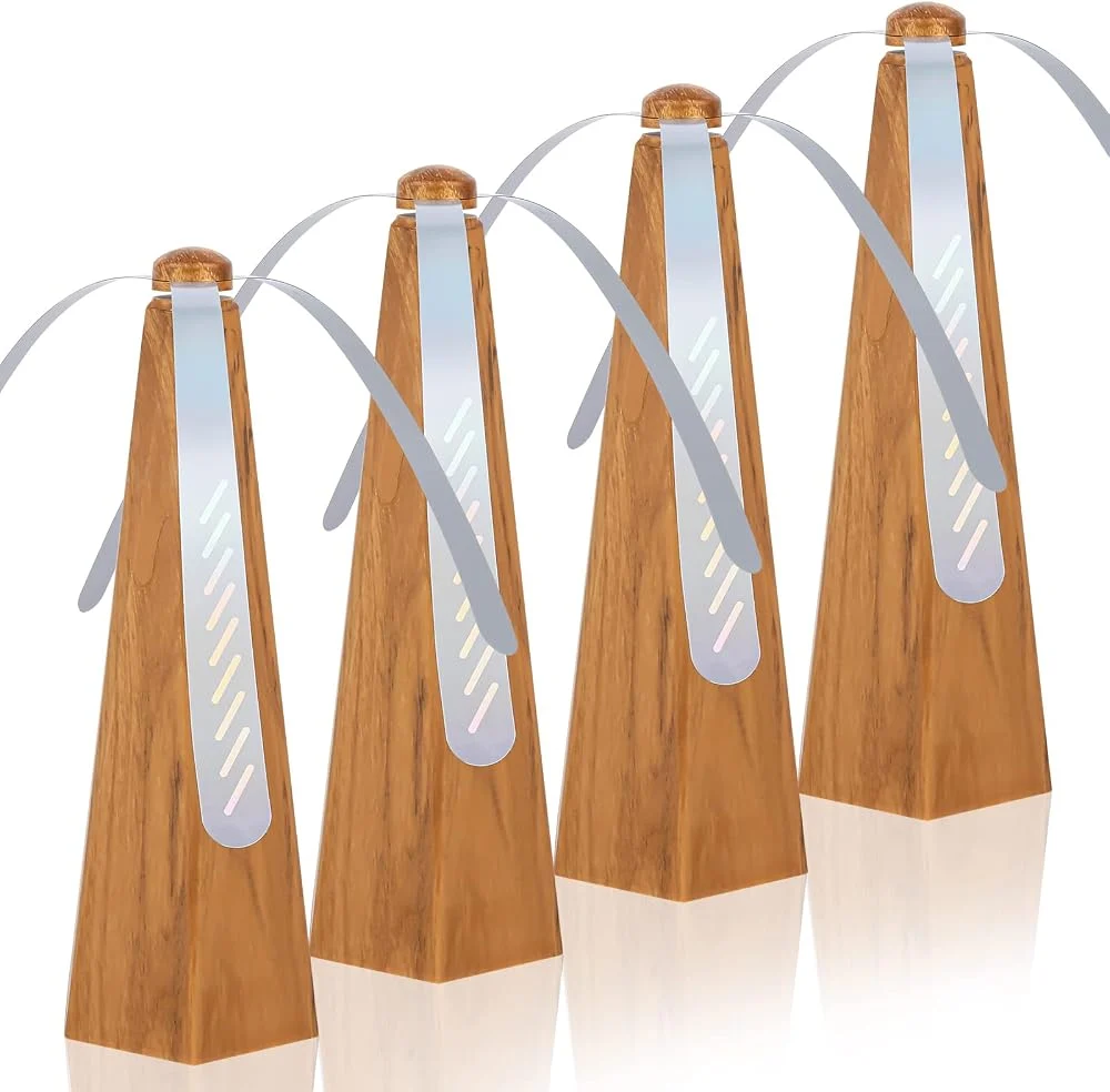 Yoiemivy portable fly fans 4 pack wood grain on a picnic table, Amazon listing