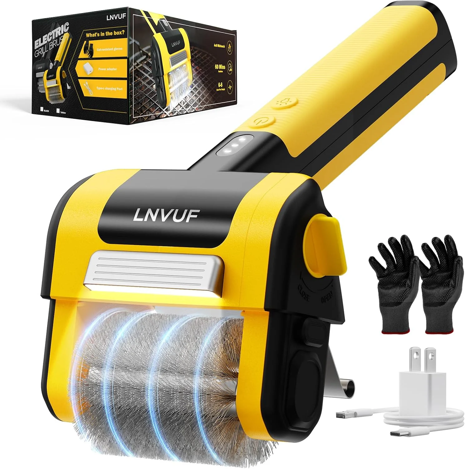 LNVUF Electric Grill Brush Cleaner Only $24 at Amazon