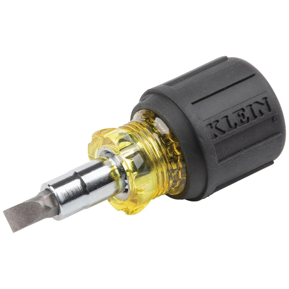 Klein Tools 6-in-1 Multi-Bit Screwdriver Stubby Nut Driver Only $9