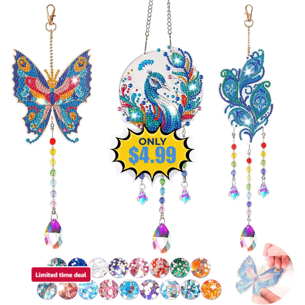 VibyTiby 3 pcs Diamond Art Kit Deal: Save 50% at Amazon