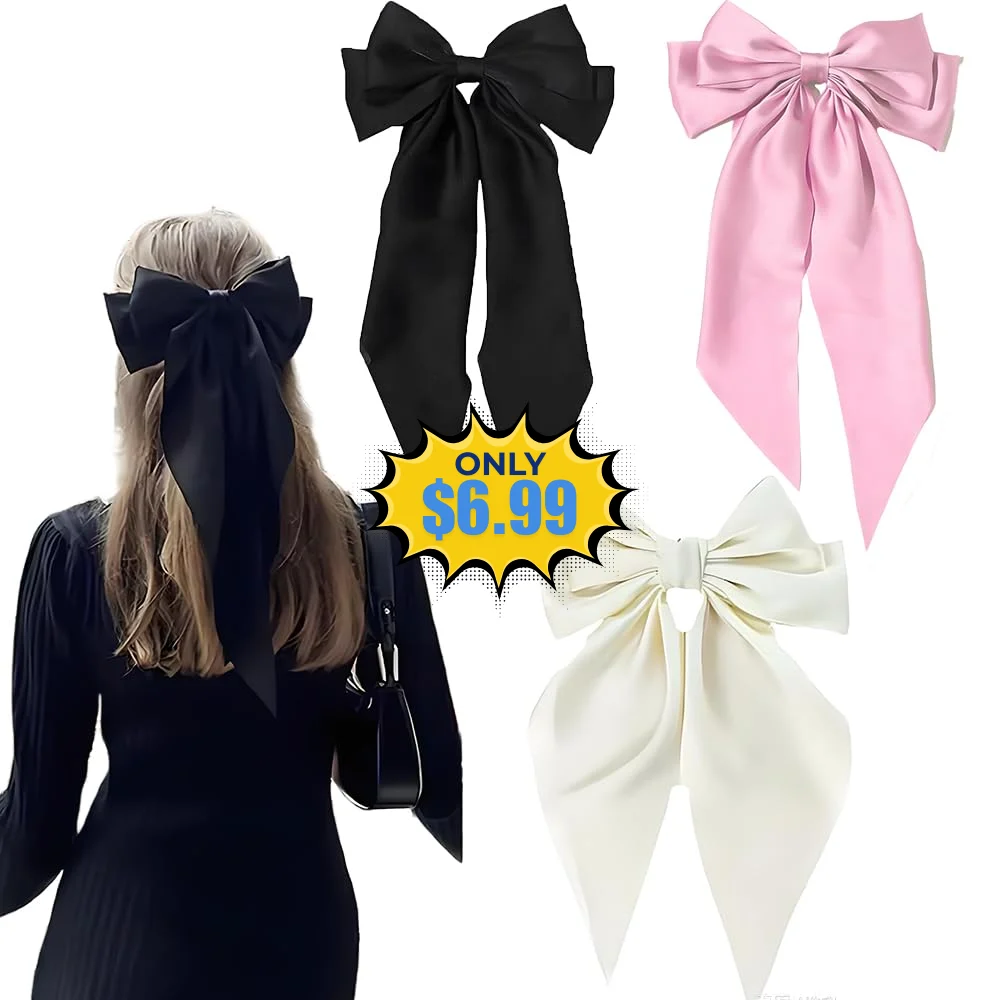 Large Bow Hair Clips 3 Pcs Deal at Amazon
