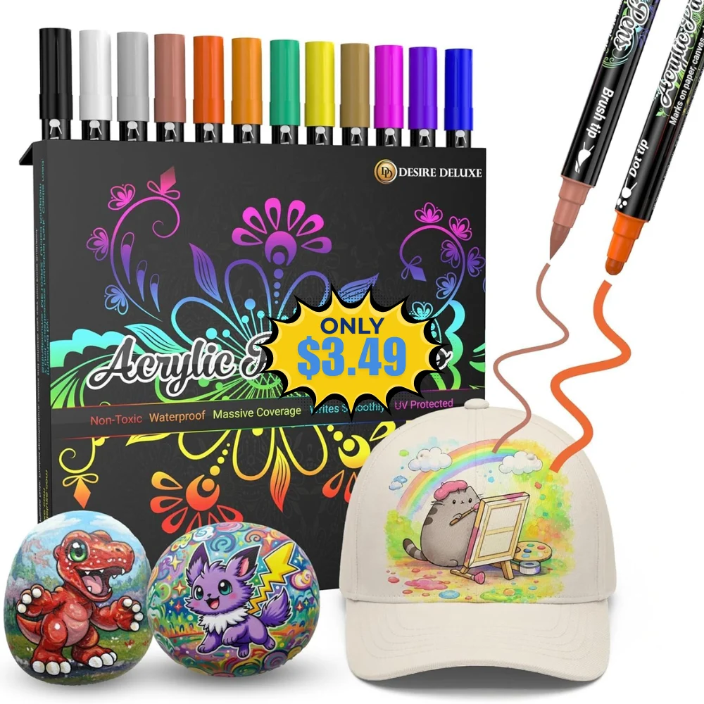 Desire Deluxe Acrylic Paint Pens Deal: Save $3.50 at Amazon