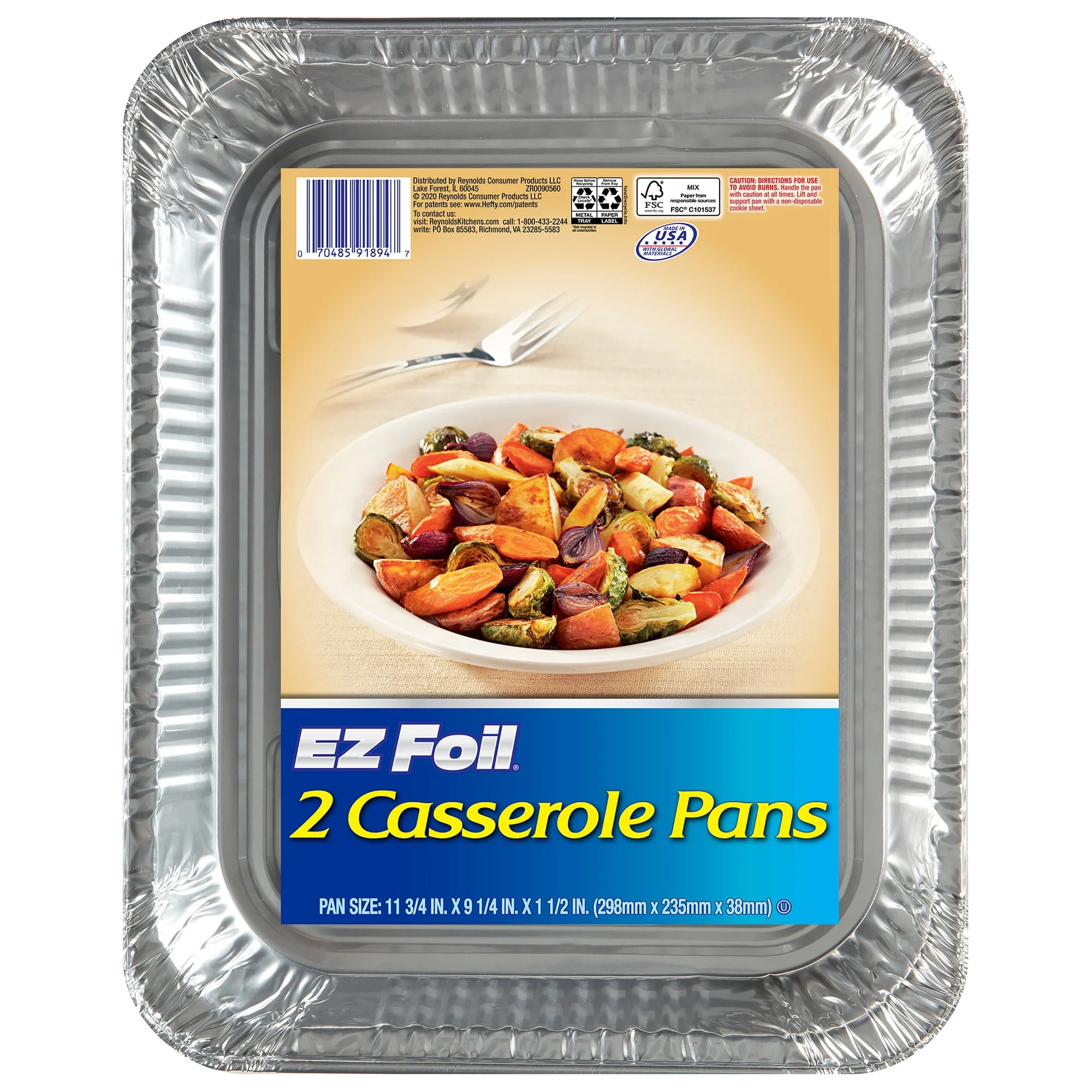 2-Pack EZ Foil Casserole Pans Only $3.48 at Walmart