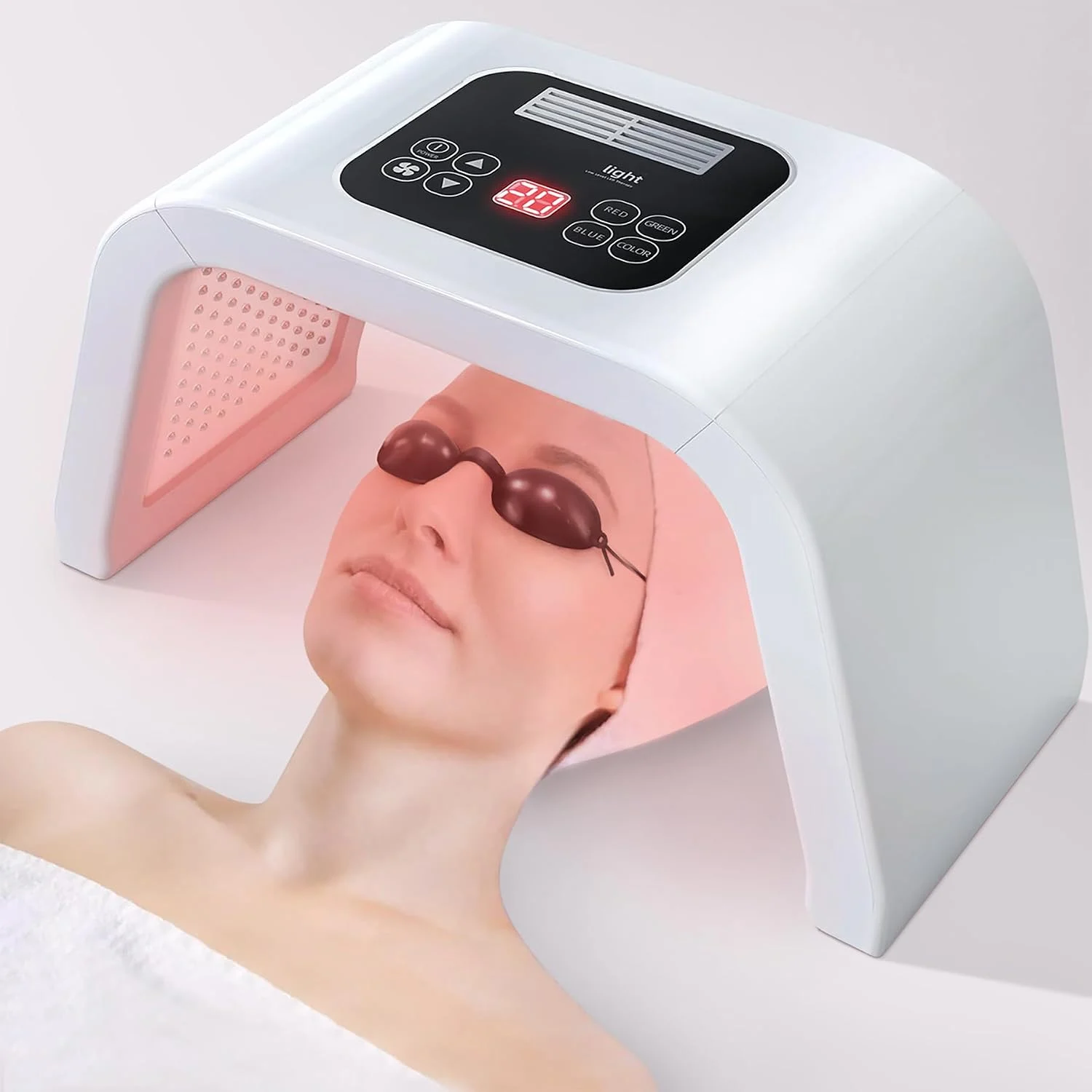 Fxtiaa LED Face Light Therapy 7-in-1 mask on Amazon product page