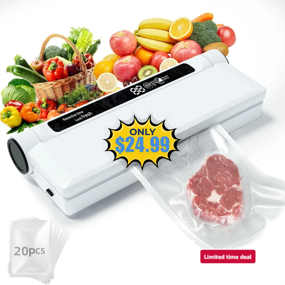 Compact Vacuum Sealer Machine Deal: Save 72% at Amazon