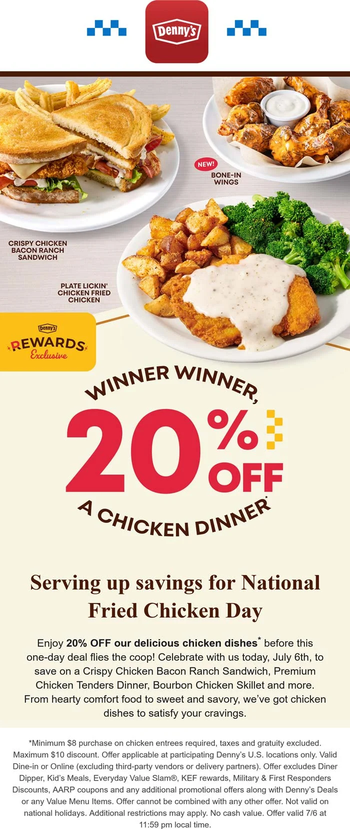 Denny's restaurant interior with menu showcasing breakfast and dinner options