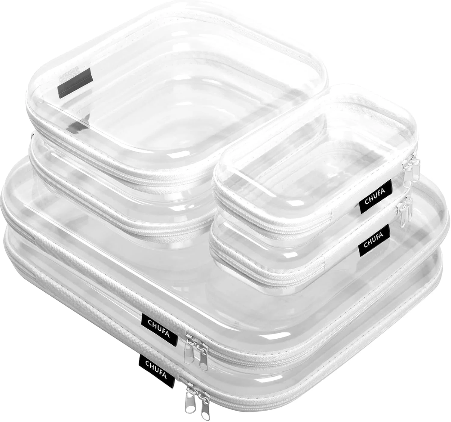 6 Pack Clear Hard Shell Zipper Case Deal at Amazon
