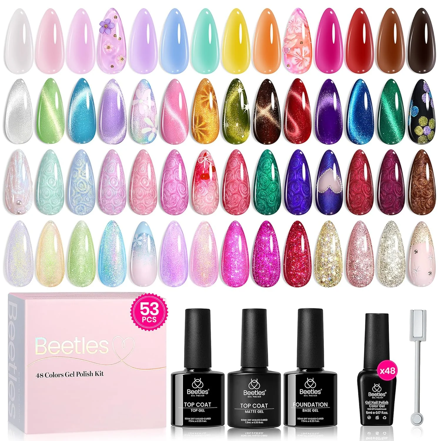 Beetles Cat Eye Gel Nail Polish Set Deal at Amazon