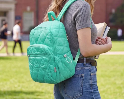 Women College Puffer 15 Inch Laptop Backpack Deal at Amazon