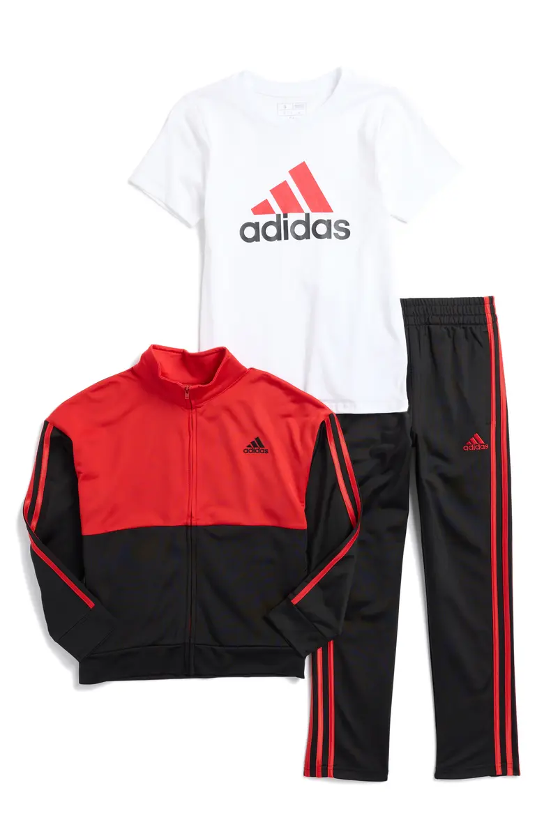 Adidas Kids 3-Piece Set displayed at Nordstrom Rack showing shirt, shorts and socks