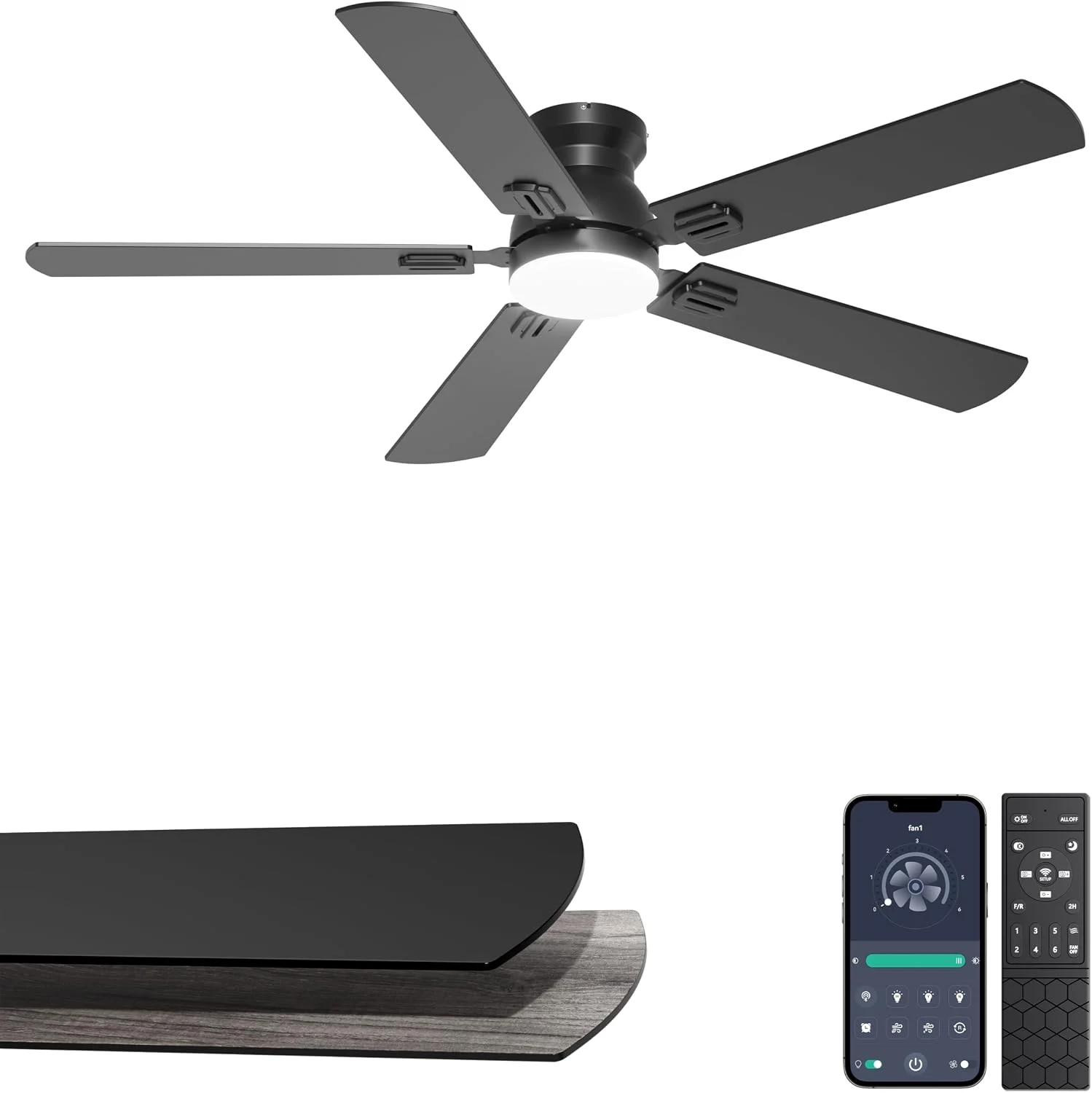 Phylluz 52″ Flush Mount Ceiling Fan Only $59.98 (Reg. $99.99) at